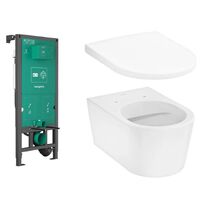 Комплект унітаза підвісного Hansgrohe EluPura S з інсталяцією iFrame, білий (60301200)