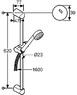 KLUDI ZENTA 6063005 душевой гарнитур 60см