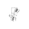 Kludi Zenta 606500500 1S Душевой гарнитур комплект (лейка+шланг+держатель)