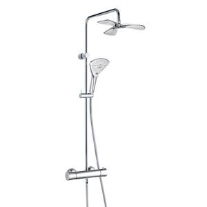 купить KLUDI FIZZ 6709605 DUAL SHOWER SYSTEM с термостатом и душевой лейкой недорого