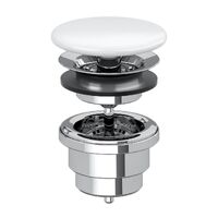 Донний клапан з керамічною кришкою Villeroy & Boch, Stone White (680800RW)