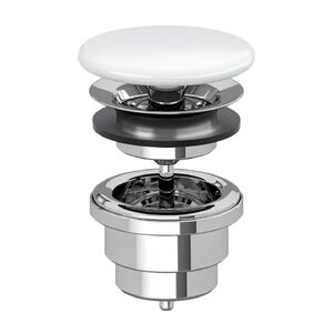 купить Донний клапан з керамічною кришкою Villeroy & Boch, Stone White (680800RW) недорого