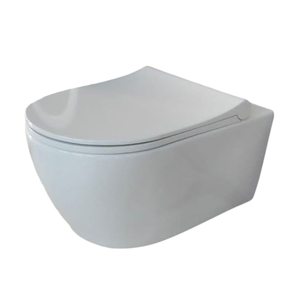 купить Унітаз підвісний безободковий з кришкою Quarter Bath Deep, білий (70DE03054.00.1.3.01/30SCD.03.02..WG) недорого