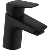 Змішувач для умивальника Hansgrohe Logis із зливним клапаном Push-Open, чорний матовий (71077670)