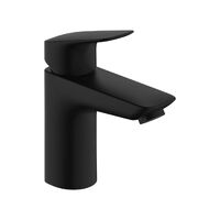 Змішувач для умивальника Hansgrohe Logis 100 з донним клапаном push-open, Matt Black (71107670)
