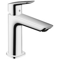 Змішувач для умивальника Hansgrohe Logis 110 з донним клапаном push-open, Chrome (71252000)