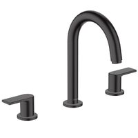 Змішувач для умивальника Hansgrohe Vernis Shape на 3 отвори з донным клапаном pop-up, Matt Black (71563670)