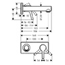 Hansgrohe 72110000 Talis S смеситель для умывальника настенный