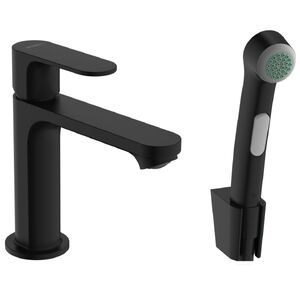 купить Змішувач для умивальника Hansgrohe Rebris S 110 з гігієнічною лійкою, Matt Black (72215670) недорого
