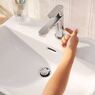Змішувач для умивальника Hansgrohe Rebris S 110 Coolstart із металевим донним клапаном, Chrome (72527000)