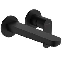 Змішувач для умивальника Hansgrohe Rebris S зі стіни, прихований монтаж 200мм, Matt Black (72528670)