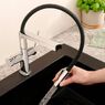 Змішувач для кухні Hansgrohe Talis M54 PowderSpray 210 3jet Semi-Pro, Brushed Black Chrome (72861340)