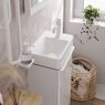 Змішувач для умивальника Hansgrohe Tecturis S 80 CoolStart без донного клапана, Matt White (73301700)