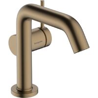 Змішувач для умивальника Hansgrohe TecturisS 110 Fine CoolStart з донним клапаном pop-up, Brushed Bronze (73323140)