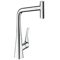 Змішувач для кухні Hansgrohe Metris M 71 Select 320 1jet з витяжним виливом Sbox, хром (73803000)