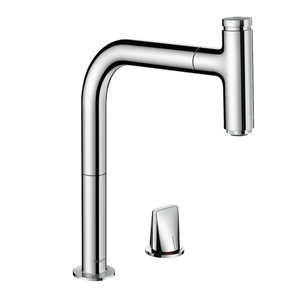 купить Змішувач для кухні Hansgrohe Metris Select 200 1jet sBox з витяжним виливом, хром (73804000) недорого