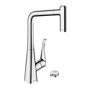 купить Змішувач для кухні Hansgrohe Metris Select 320 2jet Sbox, з витяжним виливом, хром (73806000) недорого