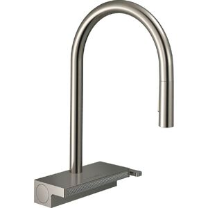 купить Кухонний змішувач Hansgrohe Aguno Select 170 3jet з витяжним виливом Sbox, сталевий (73831800) недорого