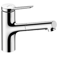 Змішувач для кухні Hansgrohe Zesis M33 150 2jet з витяжним зливом sBox Lite, Chrome (74803000)
