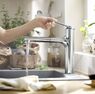 Змішувач для кухні Hansgrohe Zesis M33 160 2jet з витяжним зливом sBox Lite, Chrome (74804000)
