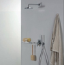 Тримач верхнього душу Ritmonio L=400mm, горизонтальний, круглий, Brushed Black Chrome (75B006BLX)