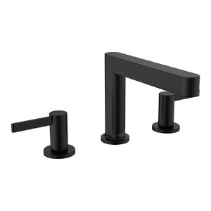 купить Змішувач для умивальника Hansgrohe Finoris 110 на 3 отвори з донним клапаном Push-Open, чорний матовий (76033670) недорого