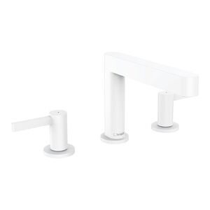 купить Змішувач для умивальника Hansgrohe Finoris 110 на 3 отвори з донним клапаном Push-Open, білий матовий (76033700) недорого