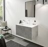 Змішувач для умивальника Hansgrohe Finoris 110 на 3 отвори з донним клапаном Push-Open, білий матовий (76033700)