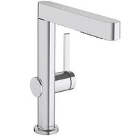 Змішувач для умивальника Hansgrohe Finoris 230 з витяжним душем 2jet і донним клапаном Push-Open, хром (76063000)