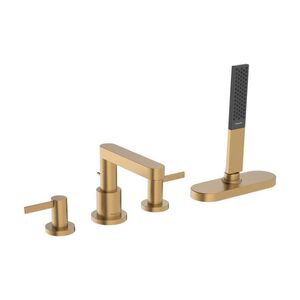 купить Змішувач Hansgrohe Finoris врізний на край ванни на 4 отвори, з sBox, Brushed Bronze (76444140) недорого
