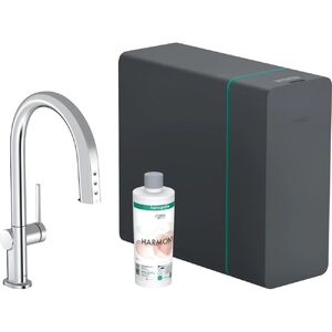 купить Змішувач для кухні Hansgrohe Aqittura M91 SodaSystem 210, 1jet, pull-out, Sbox, сет, Chrome (76836000) недорого