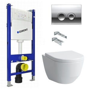 купить LAUFEN 8.2096.6.000.000.1 + 8.9395.6.300.000.1 + 458.161.21.1 GEBERIT PRO Rimless Унитаз подвесной без ободка сиденье с крышкой SOFT CLOSE + Комплект 4 в 1 недорого