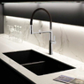 Змішувач для кухні Ramon Soler Kitchen Pure Water з високим гнучким виливом та системою фільтрації води Osmosis, чорний матовий (898801MCNM38E306085)
