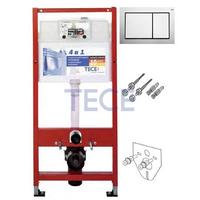модуль TECE 9400006 Комплект TECEbase + крепеж + панель двойного смыва TECEbase 9240701 хром глянец