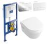 VILLEROY & BOCH 5684H101 + 92246100 + 92249061 Omnia Architectura ViConnect Комплект инсталляции с Унитазом Подвесным с крышкой Soft Close ViConnect E200 Клавиша Хром