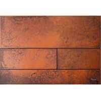 Панель змиву з двома клавішами TECEsquare II, метал, іржава сталь, Rusted steel (9240845)
