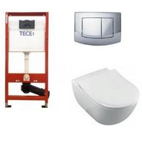 TECE 9400005+56001001+9M78S101 Villeroy&Boch Комплект Инсталляция и Унитаз Киев SUBWAY 2.0 + Крышка Soft Closing Sleem Seat Комплект TECEbase kit 9.400.005