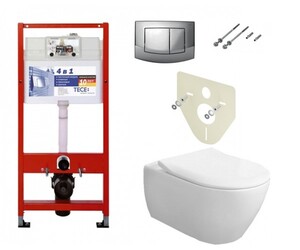 купить 9400005+5614R201 Villeroy&Boch SUBWAY 2.0 Direct Flush + TECE Унитаз Подвесной + Крышка Soft Closing Sleem Seat  + Комплект TECEbase kit 9400005+5614R001+9M78S101  недорого