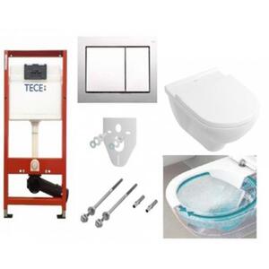 купить 9400006 + 5660HR01 O.NOVO Direct Flush унитаз подвесной с крышкой soft-close в одной коробке. +Комплект TECEbase kit 4в1 недорого
