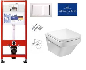 купить 5685H101 Omnia Architectura унитаз подвесной с крышкой Soft Clouse в одной коробке + Комплект TECEbase kit 4в1 9400006 недорого
