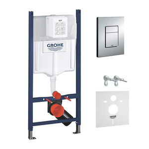 купить Система інсталяції для унітазу Grohe Rapid SL3 з клавішею змиву Grohe Skate Cosmopolitan, хром (3884000G + 38732000) недорого