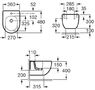 Roca A34H240000 Meridian Унитаз подвсеной Rimless с сиденьем Soft-Close