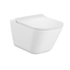 купить Унітаз підвісний Roca Gap Rimless Square Compacto 48x35 з кришкою Slim, білий (A34H473000) недорого