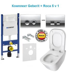 купить ROCA A34H47C000+458.126+115.135.21 Geberit Комплект безободковый недорого