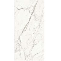 Керамогранітна плита для сітльниць Atlas Concorde Plan Statuario Supremo Bookmatch Silk - 12 mm ST 162x324 cm (A4TY)
