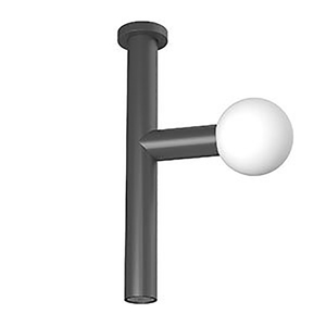 купить Верхній душ Antonio Lupi Apollo D45мм з LED підсвічуванням, стельове кріплення, чорний матовий (APOLLO3.1) недорого