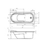 Riho BA0100500000000 Columbia Ванна 160 на 75 см Акриловая ножки в комплекте
