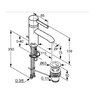 KLUDI 382910576 BOZZ однорычажный смеситель для раковины DN 15