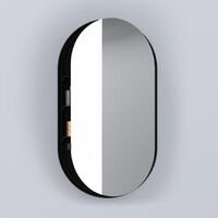 Дзеркальна шафа овальна Cielo I Catini 50x12x90.h см, Black Matte (CASPCONM)