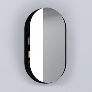 купить Дзеркальна шафа овальна Cielo I Catini 50x12x90.h см, Black Matte (CASPCONM) недорого